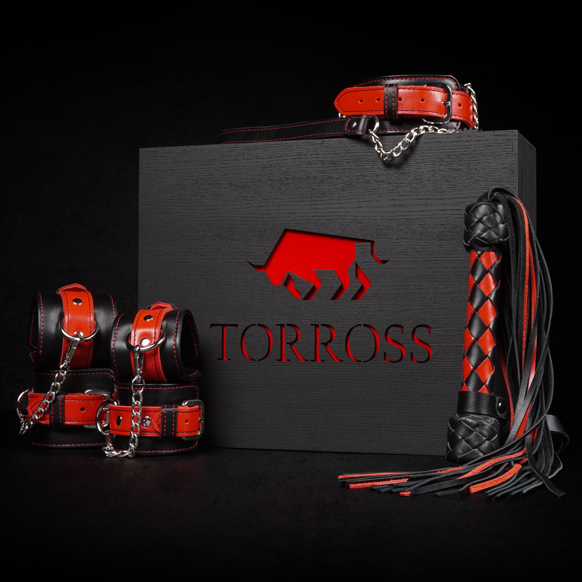 ファイテングロード　カールベルトTRUST 赤・黒 TORROSS™ Obsidian Vex & Claim & Cuffs set – Torross Crafted