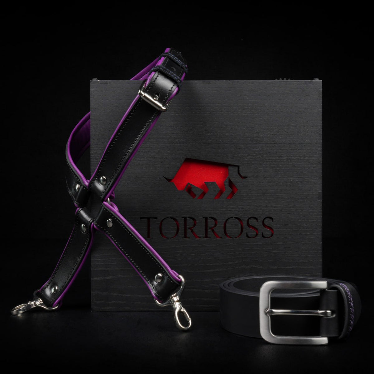Ensemble ceinture et harnais de jambe en obsidienne TORROSS™