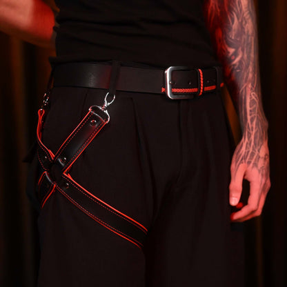 Ensemble ceinture et harnais de jambe en obsidienne TORROSS™